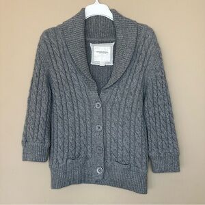 American Eagle Outfitters Large Y2K Alpaca Angora Button Cardigan Academia Cable